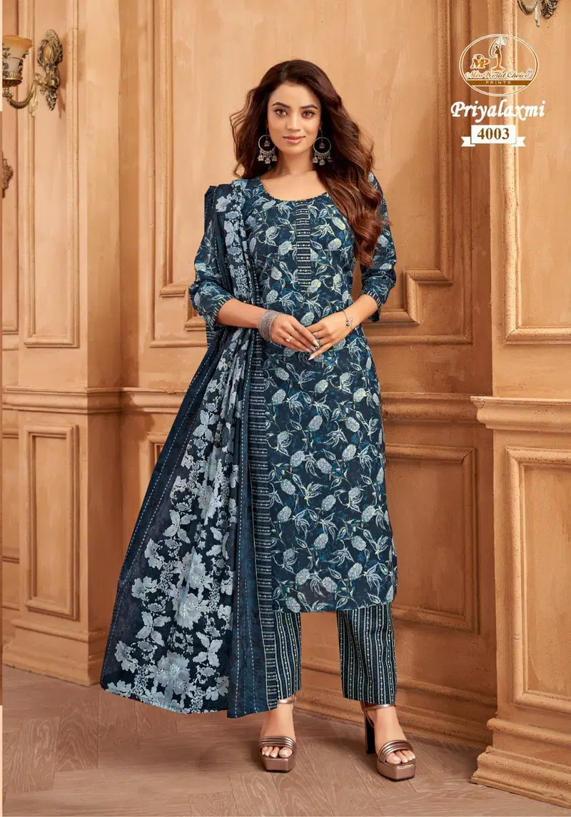 Priyalaxmi Vol 4 By Miss World Cotton Surat Kurti With Bottom Dupatta Wholesale Market